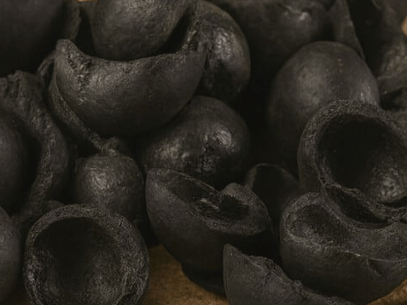 Macadamia shell charcoal